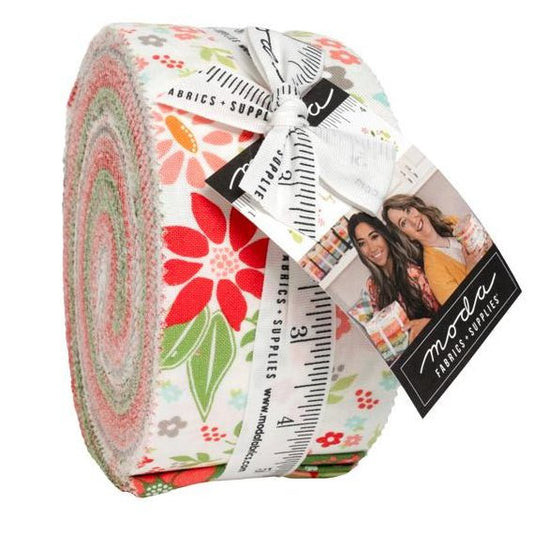 Poinsettia & Pear Jelly Roll - Moda from Fort Worth Fabric Studio