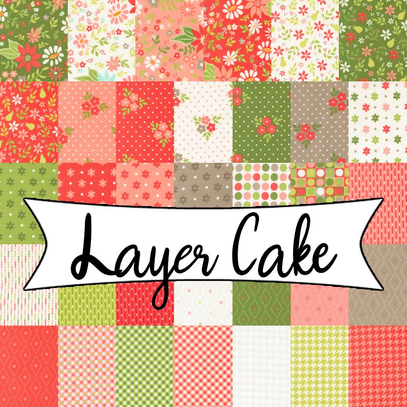 Poinsettia & Pear Layer Cake - Moda from Fort Worth Fabric Studio