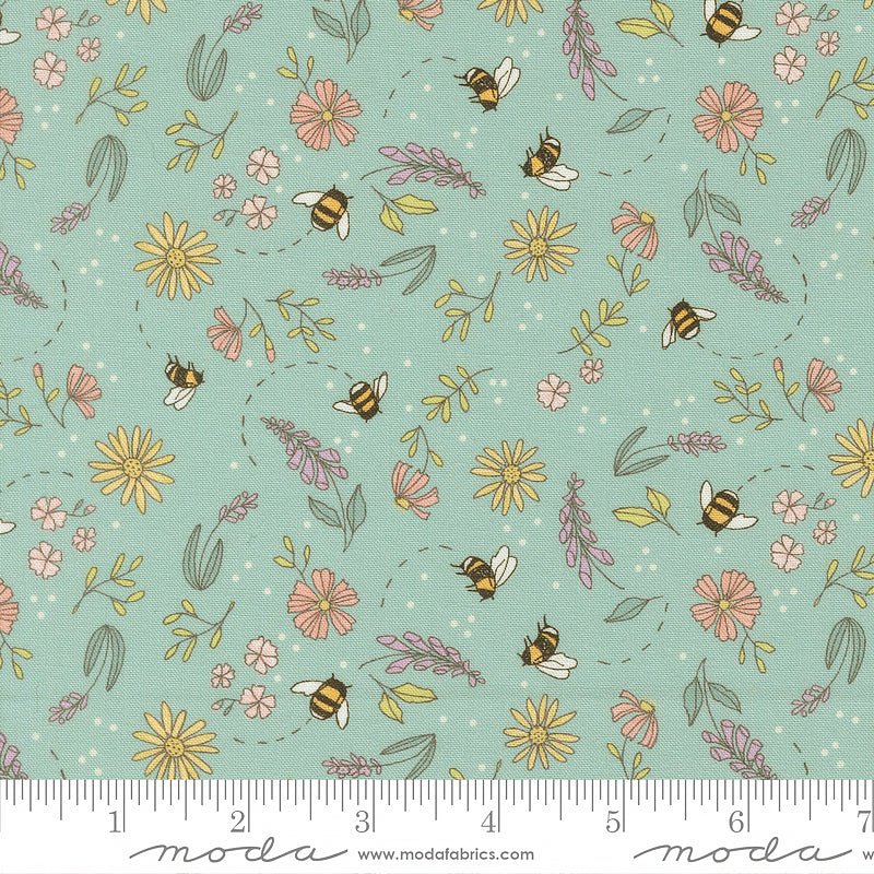 Pollinators Bee Florals Stream - Moda from Fort Worth Fabric Studio