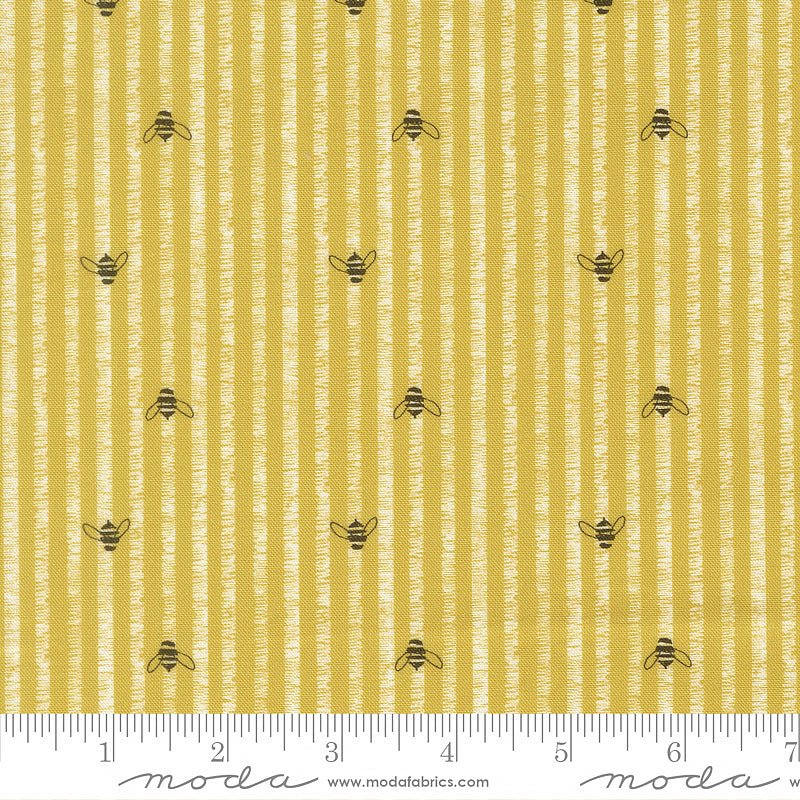 Pollinators Bee Stripes Golden - Moda from Fort Worth Fabric Studio