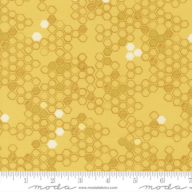 Pollinators Honeycomb Honey - Moda from Fort Worth Fabric Studio