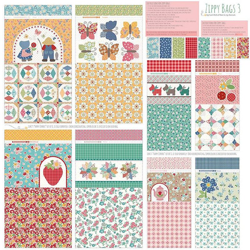 Prairie Home Home Decor Zippy Bags 3 56" Panel - Riley Blake from Fort Worth Fabric Studio
