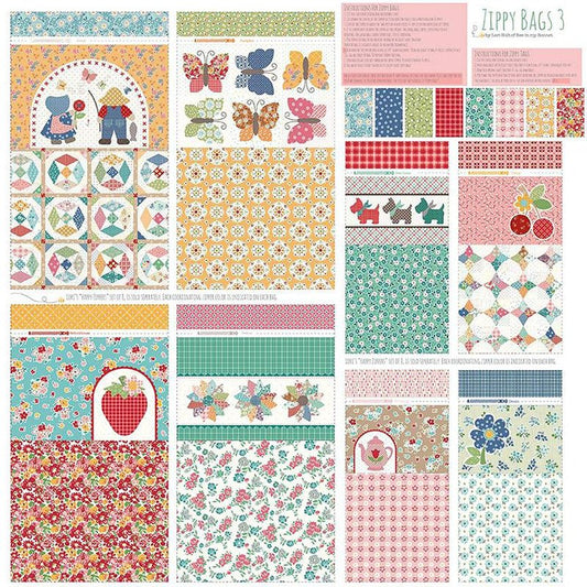 Prairie Home Home Decor Zippy Bags 3 56" Panel - Riley Blake from Fort Worth Fabric Studio