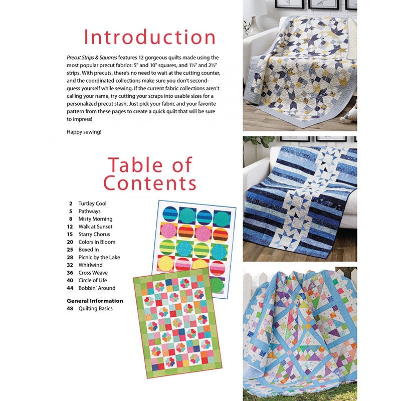 Precut Strips & Squares Quilt Pattern Book - Annie's Quilting from Fort Worth Fabric Studio
