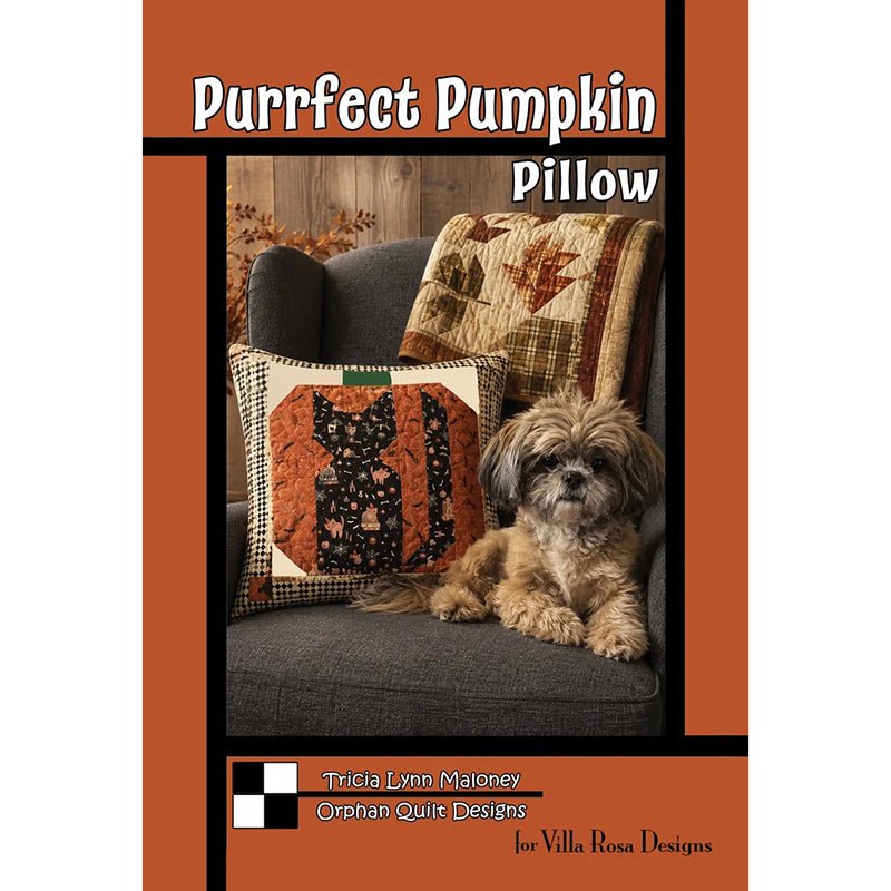 Purrfect Pumpkin Pillow Pattern - Villa Rosa Designs from Fort Worth Fabric Studio