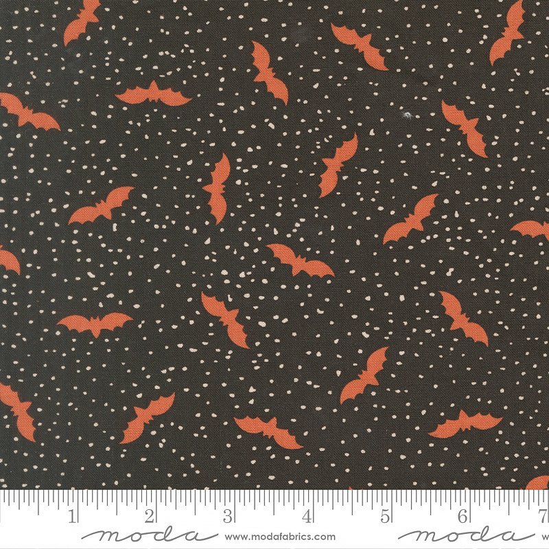 Purrs & Boos Bats Black Cat - Moda from Fort Worth Fabric Studio