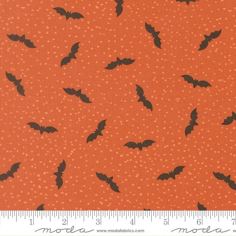 Purrs & Boos Bats Spice – Remnant 11″ × 44″ - Moda from Fort Worth Fabric Studio