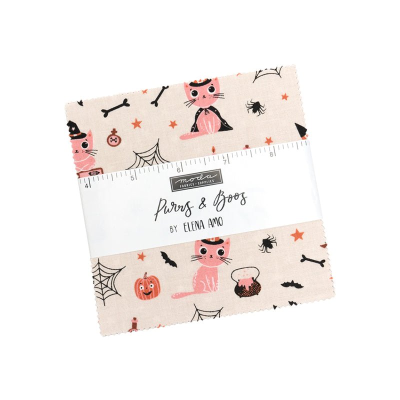 Purrs & Boos Charm Pack - Moda from Fort Worth Fabric Studio