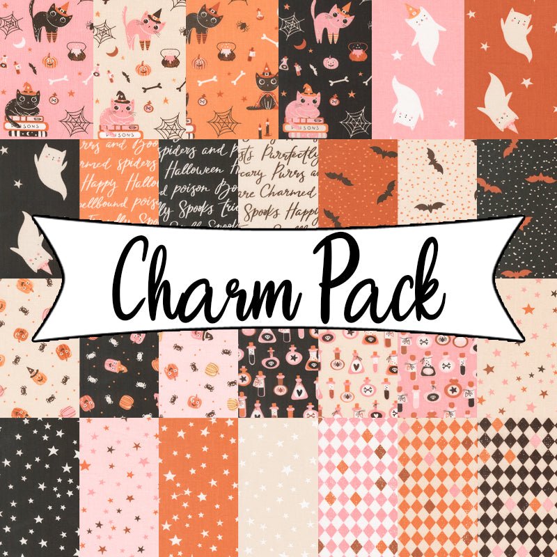 Purrs & Boos Charm Pack - Moda from Fort Worth Fabric Studio