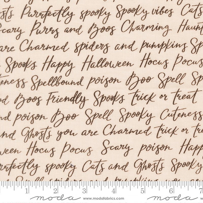 Purrs & Boos Text & Words Moonbeam - Moda from Fort Worth Fabric Studio