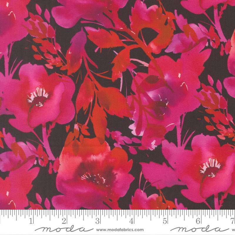 Radiant Poppies Midnight - Moda from Fort Worth Fabric Studio