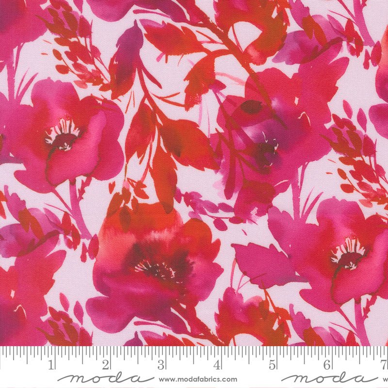 Radiant Poppies Pink - Moda from Fort Worth Fabric Studio
