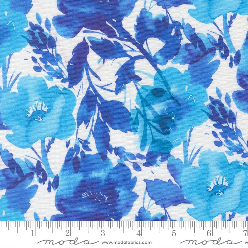 Radiant Poppies Sky - Moda from Fort Worth Fabric Studio