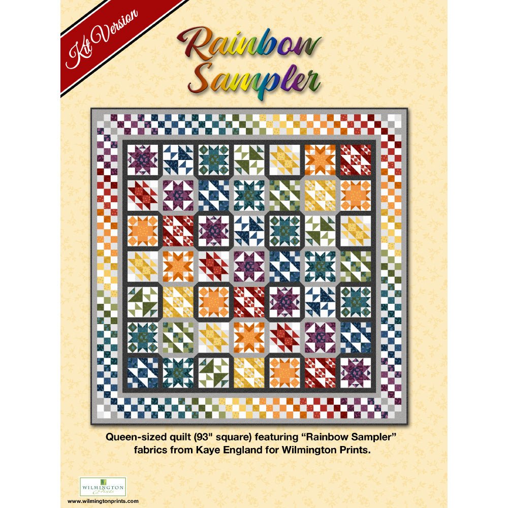 Rainbow Sampler Quilt Pattern from Wilmington PDF Download - Wilmington Prints from Fort Worth Fabric Studio