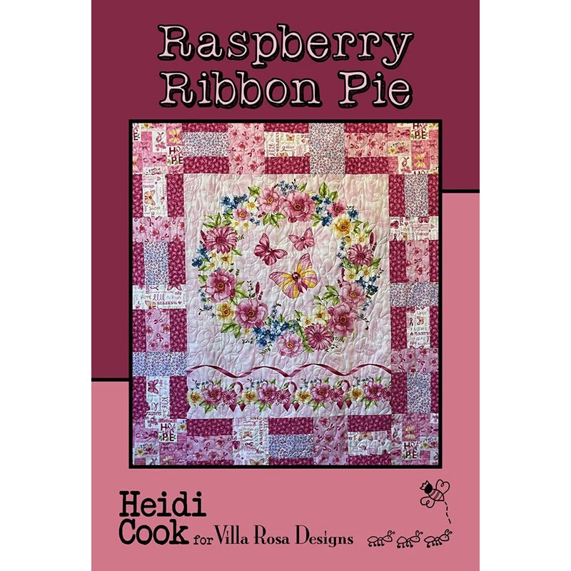 Raspberry Ribbon Pie Quilt Pattern PDF Download - Villa Rosa Designs from Fort Worth Fabric Studio