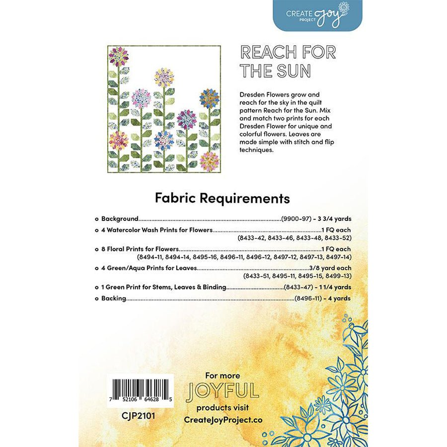 Reach for the Sun Quilt Pattern by Create Joy Project - Copper Kettle Quilts from Fort Worth Fabric Studio