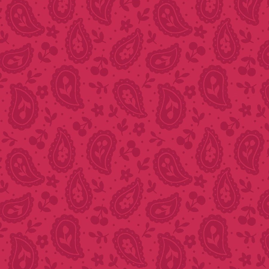 Red, White, & Blueberry Paisley Red - Studio E from Fort Worth Fabric Studio