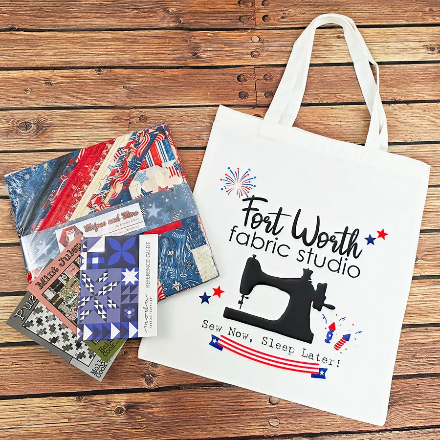 Red, White & Maker Bag – Filled with Quilty Goodies - Fort Worth Fabric Studio from Fort Worth Fabric Studio