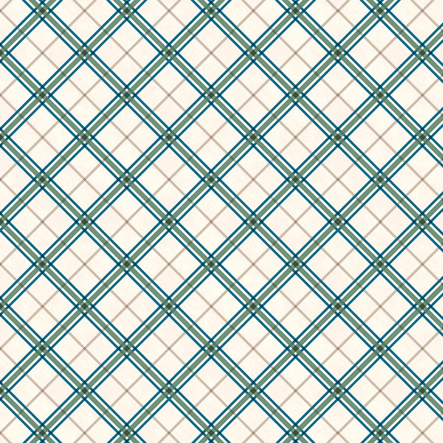 Reeled In Plaid Cream - Wilmington Prints from Fort Worth Fabric Studio