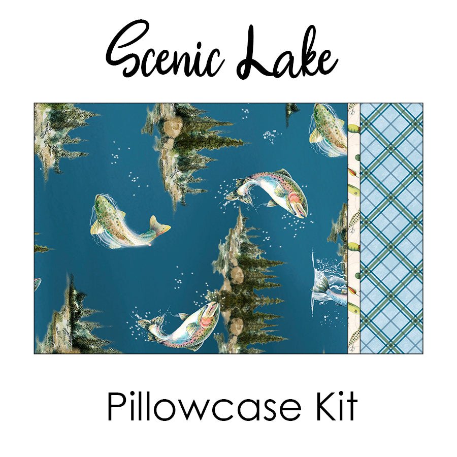Reeled In - Scenic Lake - Pillowcase Kit from Wilmington - Wilmington Prints from Fort Worth Fabric Studio