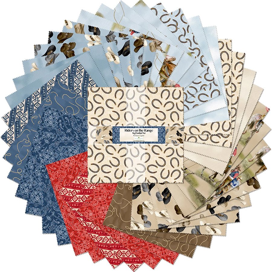 Riders on the Range 10 Karat Gems 10" Squares - Wilmington Prints from Fort Worth Fabric Studio