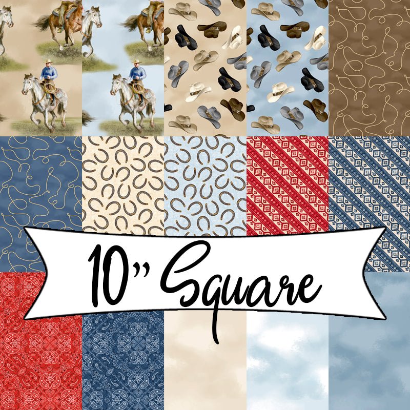 Riders on the Range 10 Karat Gems 10" Squares - Wilmington Prints from Fort Worth Fabric Studio