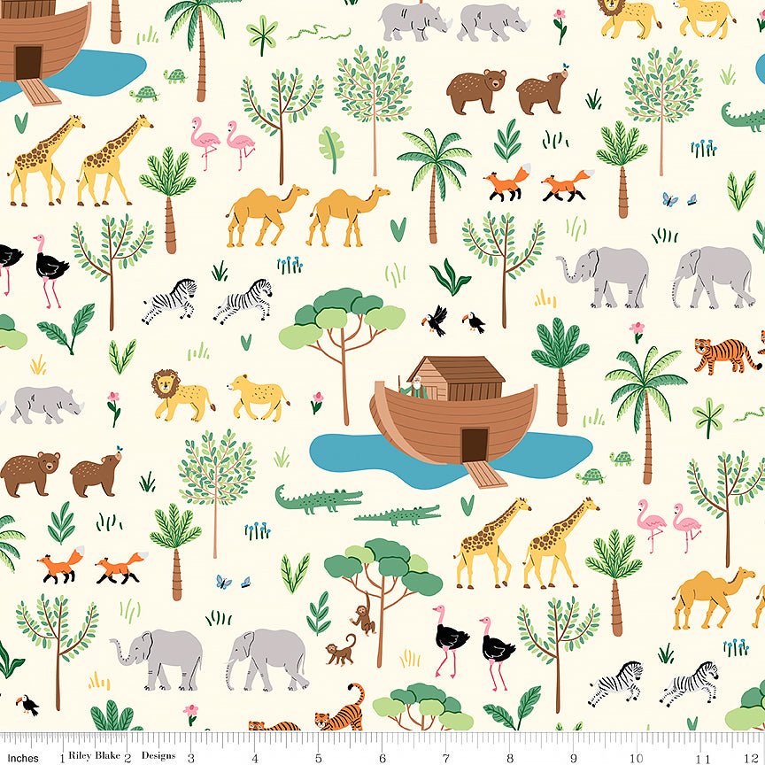 Riley Blake Two by Two Main Cream 1 Yard Cut - Riley Blake from Fort Worth Fabric Studio