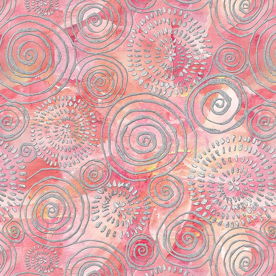 Rosé All Day Swirls Rouge - Studio E from Fort Worth Fabric Studio