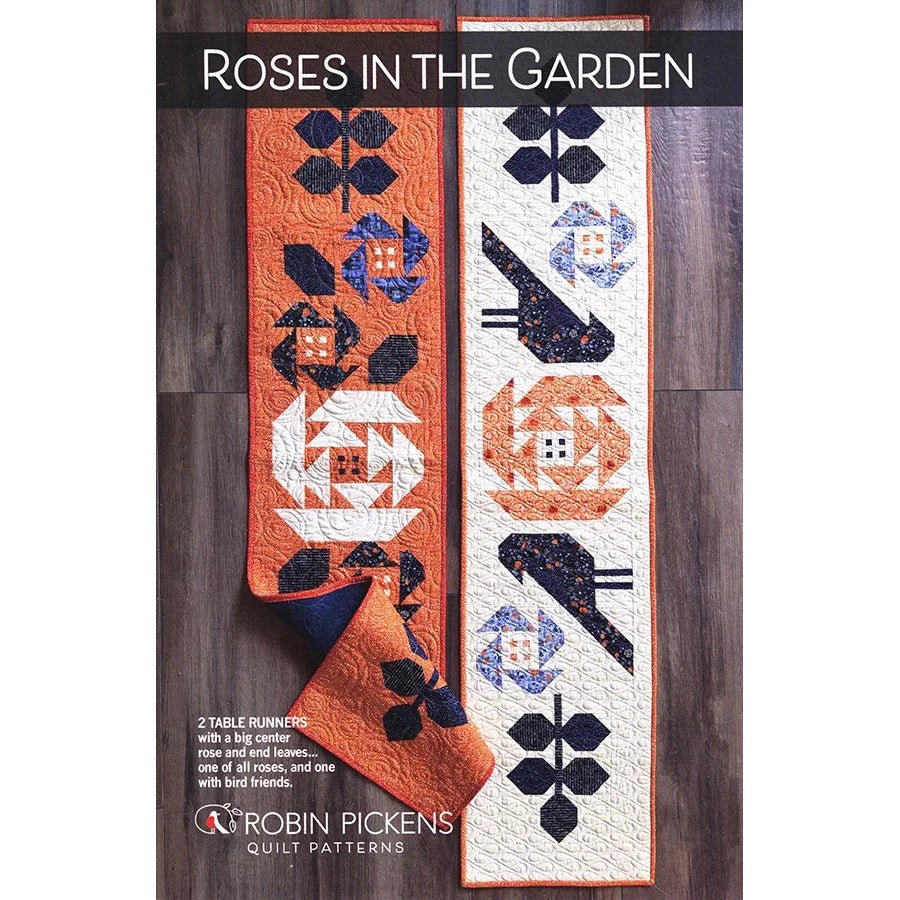 Roses in the Garden Table Runner Pattern by Robin Pickens - Robin Pickens from Fort Worth Fabric Studio