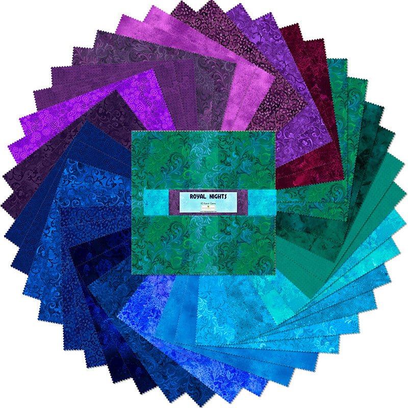 Royal Nights 10 Karat Gem 10" Squares by Wilmington - Wilmington Prints from Fort Worth Fabric Studio