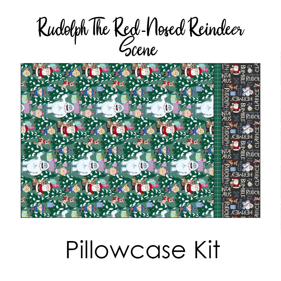 Rudolph The Red - Nosed Reindeer Scene Pillowcase Kit from Northcott - Northcott from Fort Worth Fabric Studio