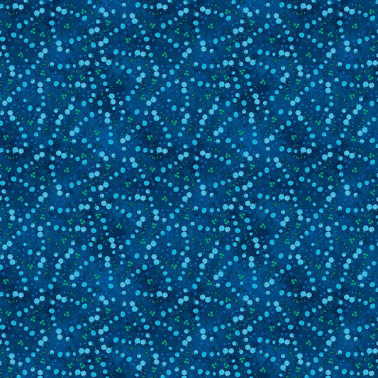 Sapphire Seas Dots Dark Blue - Wilmington Prints from Fort Worth Fabric Studio