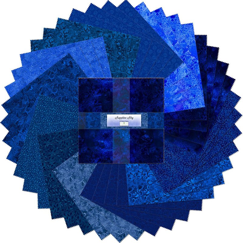 Sapphire Sky 10 Karat Gem 10" Squares by Wilmington - Wilmington Prints from Fort Worth Fabric Studio