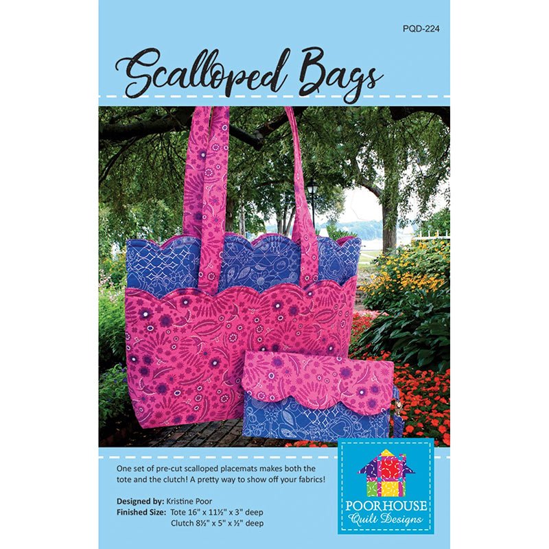 Scalloped Bags Pattern by Poorhouse Designs - Poorhouse Designs from Fort Worth Fabric Studio