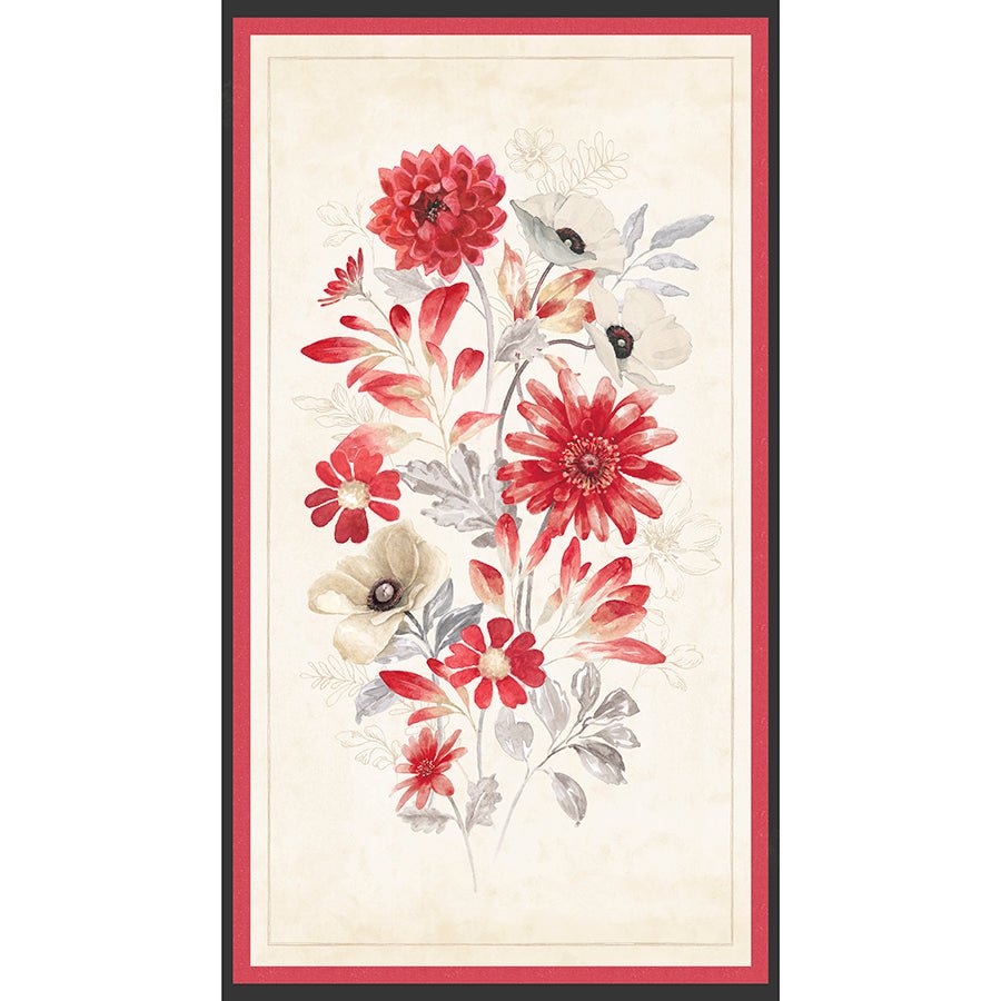 Scarlet Dreams 24" Panel Multi - Wilmington Prints from Fort Worth Fabric Studio