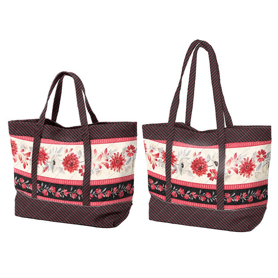 Scarlet Dreams Stripe Tote Bag Kit from Wilmington - Wilmington Prints from Fort Worth Fabric Studio