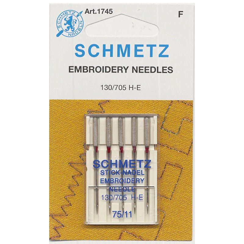 Schmetz Embroidery Machine Needles 75/11 - Schmetz from Fort Worth Fabric Studio