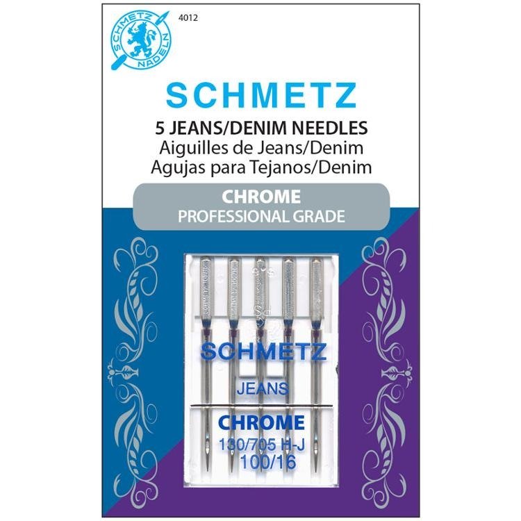 Schmetz Professional Grade Chrome Jeans/Denim Machine Needles 100/16 - Schmetz from Fort Worth Fabric Studio