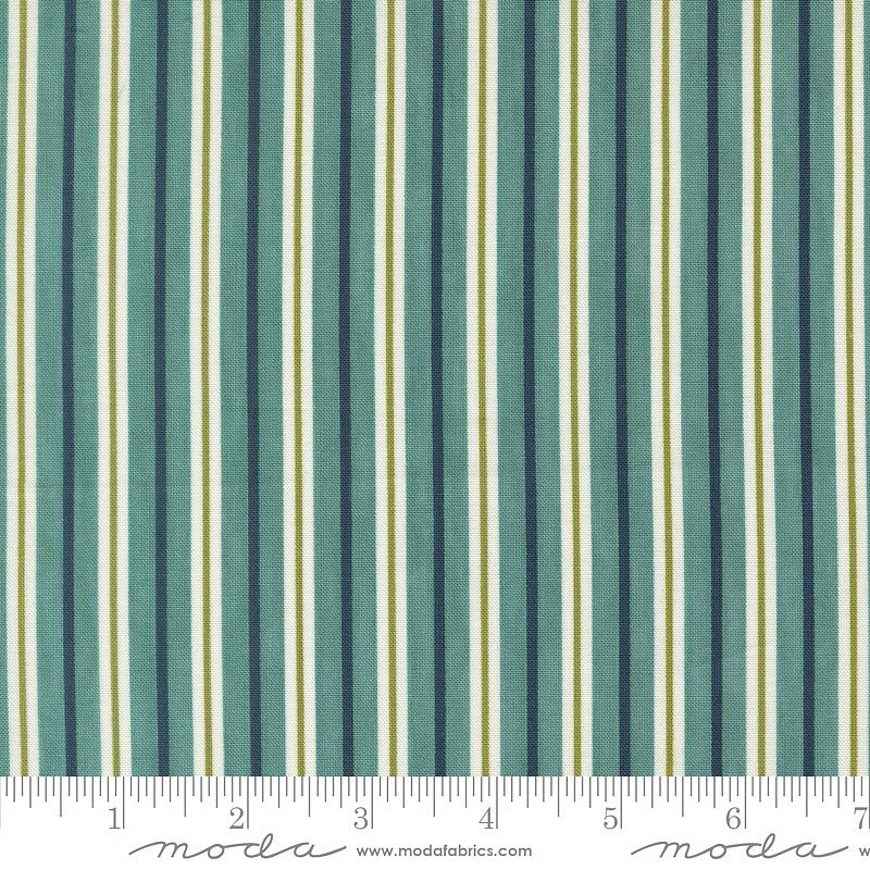 Seaside Coastal Stripes Aqua - Moda from Fort Worth Fabric Studio