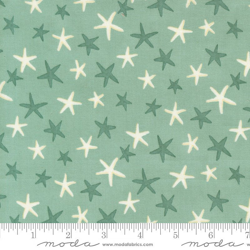 Seaside Starfish Aqua - Moda from Fort Worth Fabric Studio