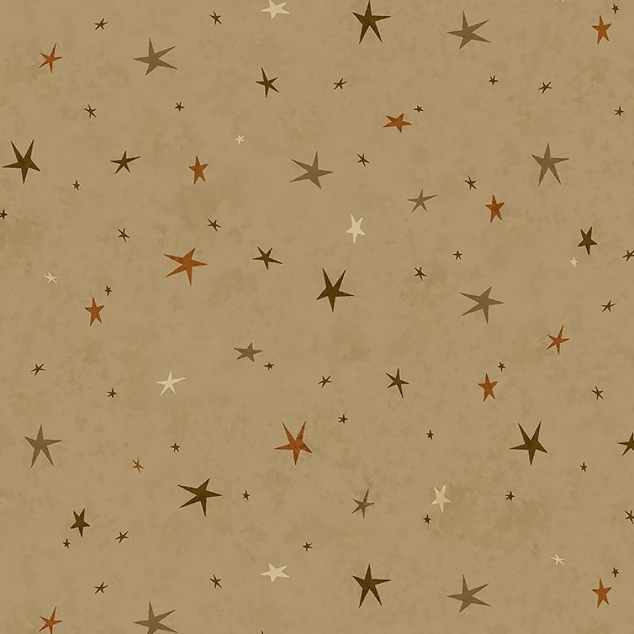 Seeing Stars Caramel - Henry Glass from Fort Worth Fabric Studio