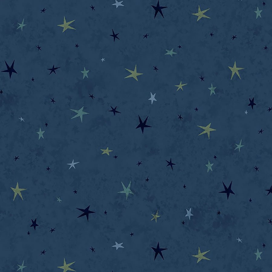 Seeing Stars Indigo - Henry Glass from Fort Worth Fabric Studio