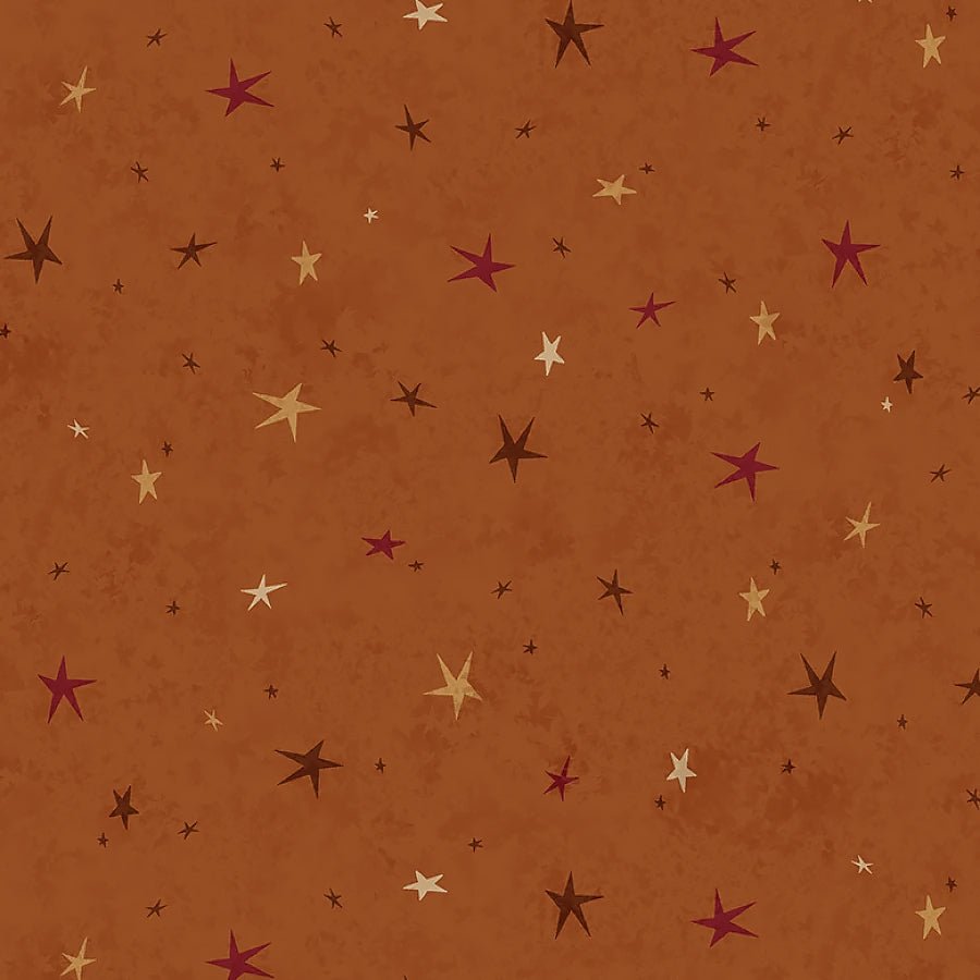Seeing Stars Pumpkin - Henry Glass from Fort Worth Fabric Studio