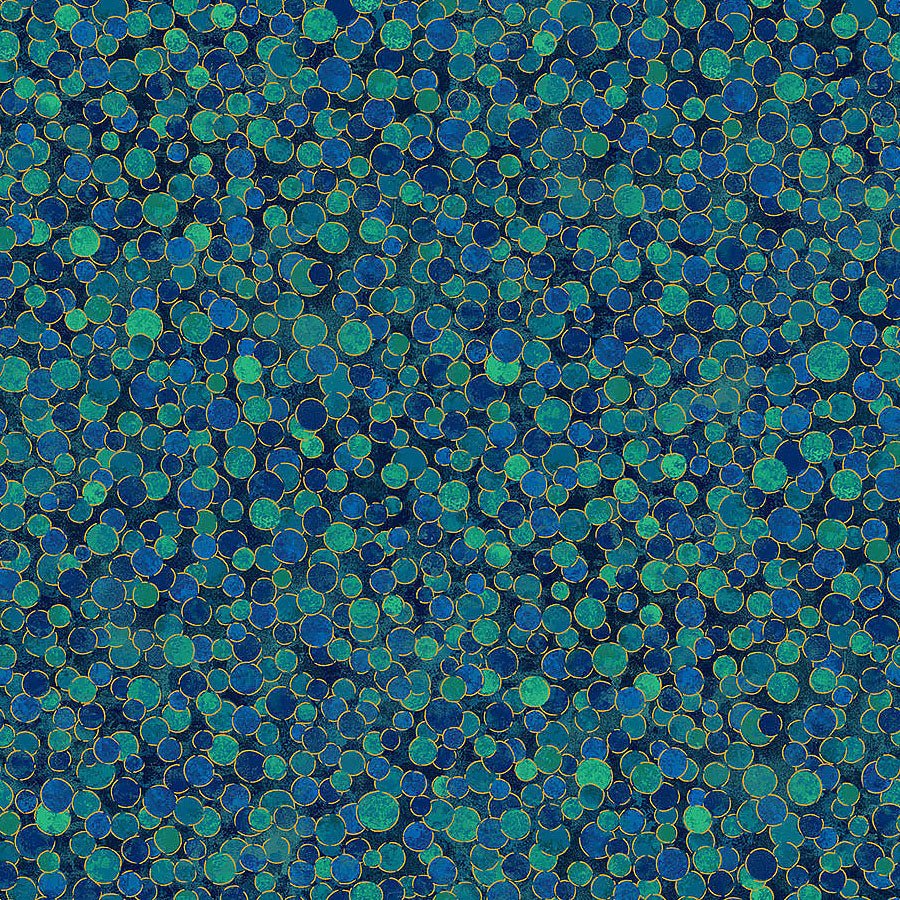 Shimmer Bubbles Lagoon Metallic - Northcott from Fort Worth Fabric Studio