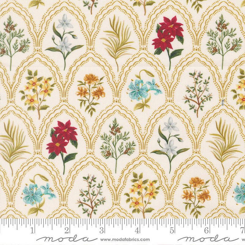 Silent Night Floral Blooms Lamb - Moda from Fort Worth Fabric Studio