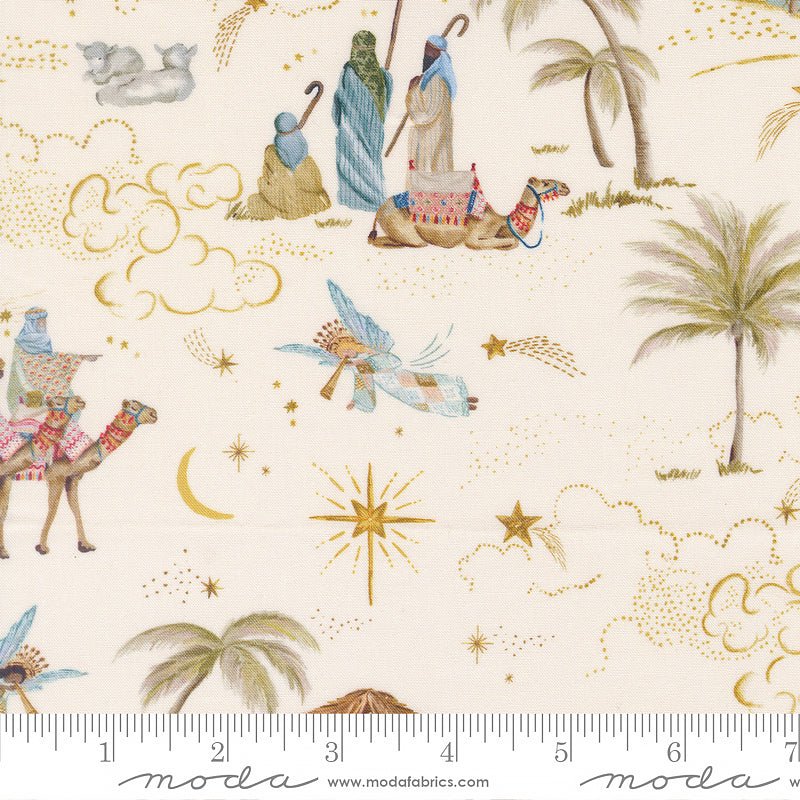Silent Night Landscape Scenic Lamb - Moda from Fort Worth Fabric Studio