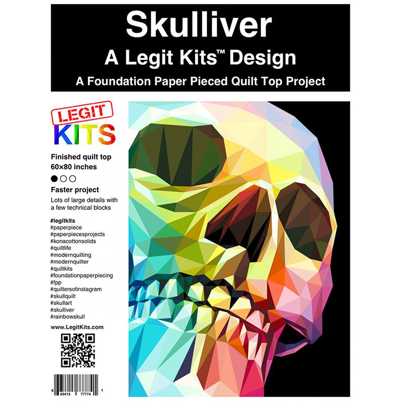 Skulliver Foundation Paper Pieced Quilt Pattern by Legit Kits Design - Legit Kits Design from Fort Worth Fabric Studio