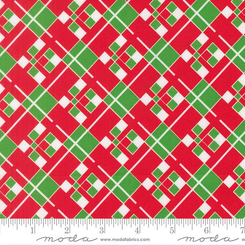 Snow Time Checks & Plaids Poinsettia Red - Moda from Fort Worth Fabric Studio