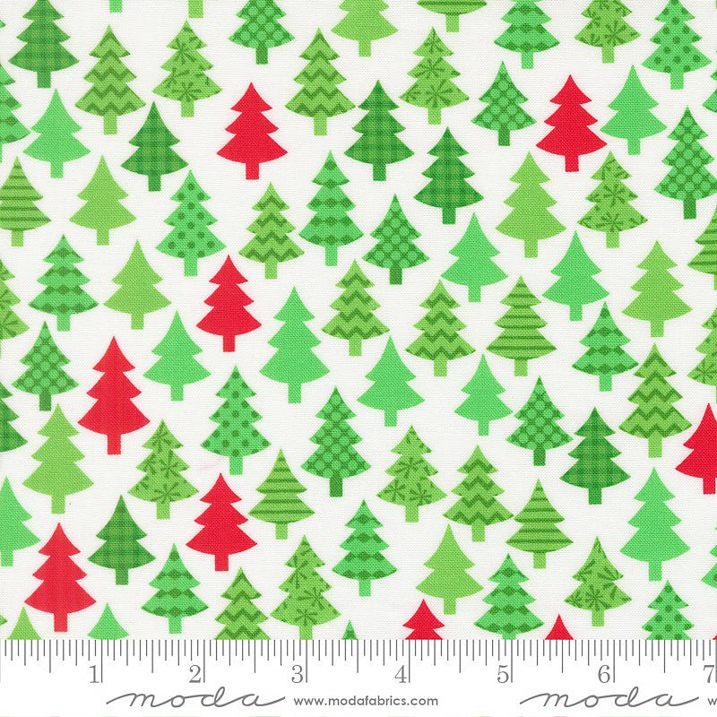 Snow Time Christmas Trees Winter White - Moda from Fort Worth Fabric Studio
