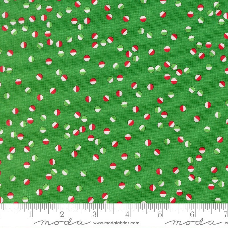 Snow Time Jolly Dots Evergreen - Moda from Fort Worth Fabric Studio